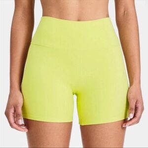 All Fenix Cloud Core Bike Short 5” Athletic Stretch Lime Green Womens Small NWT